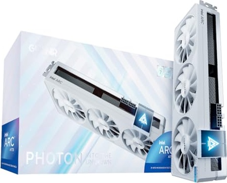 GUNNIR Intel Arc A770 Photon 16GB OC GDDR6 2400MHz Triple Fan Graphics Card, 2400MHz GDDR6, 3xDP 2.0 + HDMI 2.0, Intel GPU for 4K Gaming & Content Creation & VR (A770 Photon 16GB GDDR6 - White)