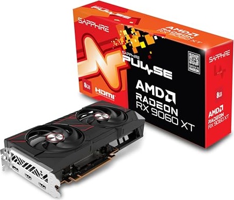 Sapphire 11350-04-20G Pulse AMD Radeon™ RX 9060 XT Gaming OC Graphics Card with 8GB GDDR6, AMD RDNA 4