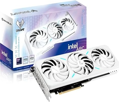 WEELIAO MAXSUN Intel Arc B580 12G iCraft White Graphics Card,2670~2850 Mhz Video Card,12GB 192-bit GDDR6,PCIE4.0,1 HDMI2.1a,3 DP2.1,3 Fans