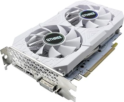 QTHREE Radeon RX 580 Graphics Card,8GB,256Bit,2048SP,GDDR5,DP,HDMI,DVI,Video Card for PC Gaming,PCI Express 3.0 x16 with Dual Fan for Office and Gaming,DirectX 12