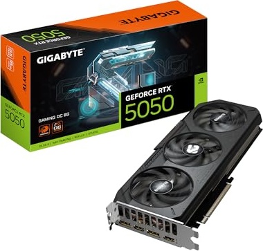 GIGABYTE GeForce RTX 5050 Gaming OC 8G Graphics Card, 8GB 128-bit GDDR6, PCIe 5.0, WINDFORCE Cooling System, GV-N5050GAMING OC-8GD Video Card