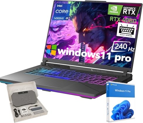 ASUS ROG Strix G16 Gaming Laptop, GeForce RTX 4060 8GB GDDR6, 16" QHD 240Hz Display, Intel 24-Core i9-14900HX, Backlit KB, External DVD Drive, Windows 11 Pro, Wi-Fi 6E, 64GB DDR5 RAM, 2TB SSD