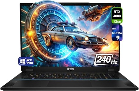 msi Stealth 18 AI Studio Gaming Laptop, RTX 4080, Ultra 9 185H, 18.0" QHD 240Hz, 32 GB DDR5, Image