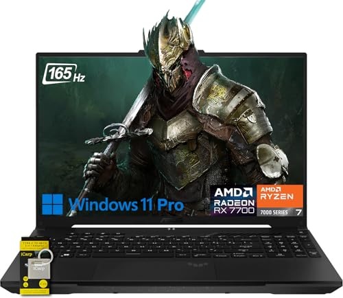 ASUS TUF Gaming A16 Laptop 16" WUXGA 165Hz 7ms 100% sRGB AMD Octa-core Ryzen 7 7735HS 16GB RAM 1TB SSD AMD Radeon RX 7700S 8GB (>RTX4060) Backlit USB-C USB4 Fast Charging Win11 Pro w/ICP Accessory Gaming Laptop, RTX 4060, Ryzen 7 7735HS, 16.0" WUXGA 165Hz, 16 GB RAM, 1 TB SSD Image