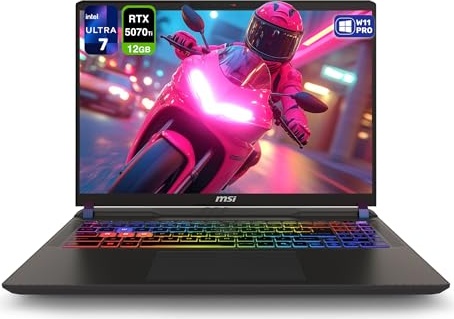 msi Vector 16 HX AI Gaming Laptop, RTX 5070 Ti, Ultra 7 255HX, 16.0" FHD 144Hz, 32 GB DDR5, 1 TB SSD Image
