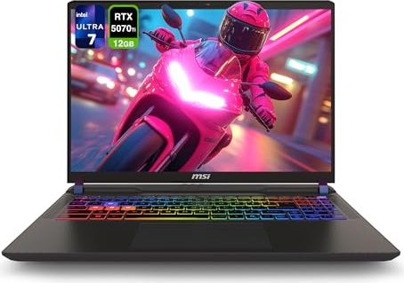 msi Vector 16 HX AI Gaming Laptop, RTX 5070 Ti, Ultra 7 255HX, 16.0" FHD 144Hz, 32 GB DDR5, 2 TB SSD Image
