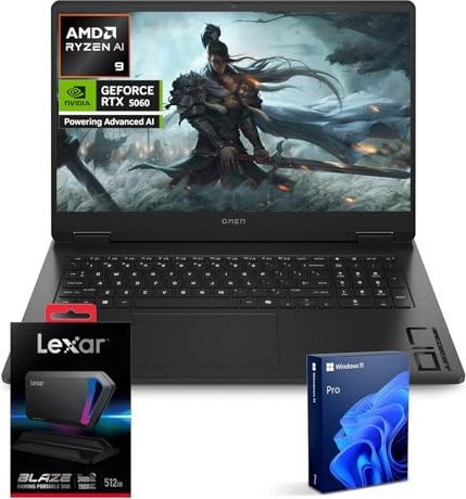 HP OMEN 17.3" RTX 5060 AI Pro FHD IPS 144Hz Gaming Laptop Image