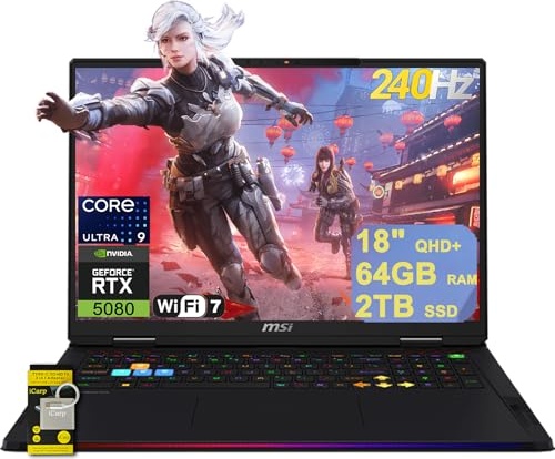 MSI Raider 18 HX Gaming AI PC Laptop Image