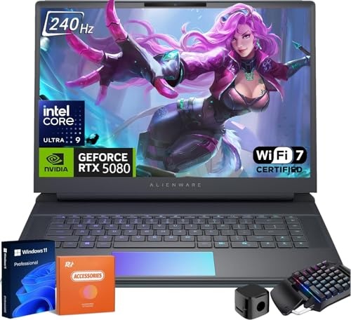 Alienware 16 Area-51 Gaming Laptop, RTX 5080, Ultra 9 275HX, 16.0" UHD 240Hz, 64 GB DDR5, 8 TB SSD Image