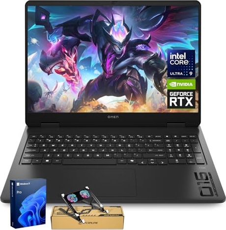 HP OMEN 16 Ultra Slim RTX 5060 2025 Pro Gaming Laptop, RTX 5060, Ultra 9 285H, 16.0" FHD 144Hz, 32 GB DDR5, 1 TB SSD Image