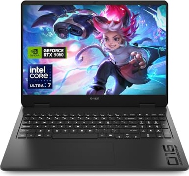 HP OMEN 16 Ultra Slim RTX 5060 2025 AI Pro Gaming Laptop, RTX 5060, i7-14700, 16.0" FHD 144Hz, 64 GB DDR5, 2 TB SSD Image