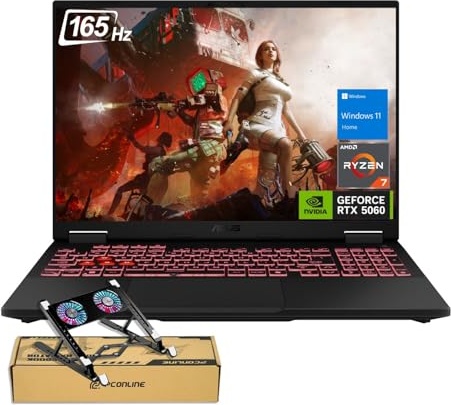ASUS TUF A16 RTX 5060 Gaming Laptop, RTX 5060, Ryzen 7 260, 16.0" FHD 165Hz, 64 GB DDR5, 2 TB SSD Image