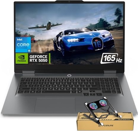 Lenovo LOQ RTX 5050 AI-Gaming PC, 17.3" FHD 165Hz, Intel Core i5-13450HX, NVIDIA GeForce RTX 5050, 16GB DDR5 RAM, 1TB SSD, Backlit KB, Bundle with PCO Gaming Laptop, RTX 5050, i5-13450HX, 17.3" FHD 165Hz, 16 GB DDR5, 1 TB SSD Image