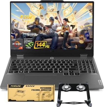 Lenovo LOQ 15AHP9 RTX 4060 Gaming Laptop, RTX 4060, Ryzen 7 8845HS, 15.6" FHD 144Hz, 64 GB DDR5, 2 TB SSD Image