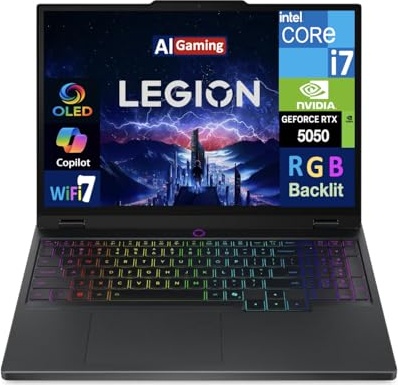 Lenovo Legion Gaming Laptop, RTX 5050, i7-14700HX, 15.1" 2.5K 165Hz, 16 GB DDR5, 2 TB SSD Image