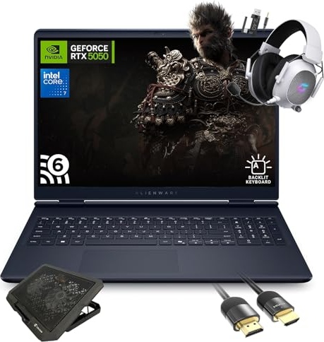 Dell Alienware 16 Aurora AC16250 Gaming Laptop, RTX 5050, 7 240H, 16.0" 2.5K 120Hz, 16 GB RAM, 1 TB SSD Image