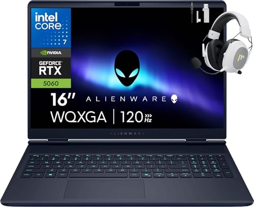 Alienware 16 Aurora Laptop, 16" WQXGA 120Hz Display, Intel Core 7-240H Series 2, NVIDIA GeForce RTX 5060 8GB GDDR7, 32GB DDR5 RAM, 1TB PCIe 4.0 SSD, Wi-Fi 7, Win 11 Pro, w/Mytrix Accessory - Blue Gaming Laptop, RTX 5060, 7 240H, 16.0" 2.5K 120Hz, 32 GB DDR5, 1 TB SSD Image