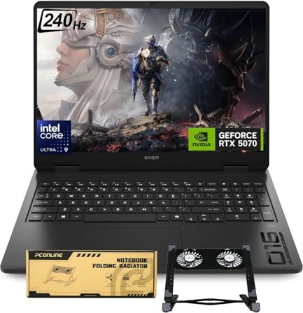 HP OMEN Slim RTX 5070 Gaming Laptop, RTX 5070, Ultra 9 285, 16.0" 2.5K 240Hz, 64 GB DDR5, 2 TB SSD Image