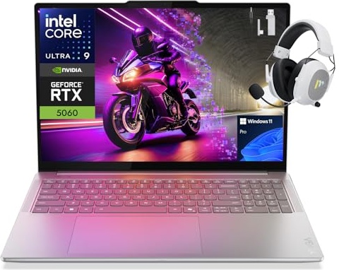 Lenovo Yoga Pro 9i 16" Laptop, Intel Core Ultra 9-285H, NVIDIA GeForce RTX 5060, 3.2K Tandem OLED 120Hz Touchscreen Display, 32GB LPDDR5X RAM, 4TB PCIe 4.0 SSD, Windows 11 Pro, w/Mytrix Accessory Gaming Laptop, RTX 5060, Ultra 9 285H, 16.0" WUXGA 120Hz, 32 GB DDR5, 4 TB SSD Image