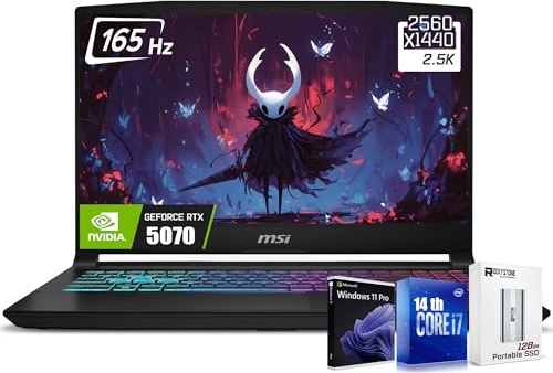 msi Katana HX Gaming Laptop, RTX 5070, i7-14650HX, 15.6" QHD 165Hz, 16 GB DDR5, 1 TB SSD Image