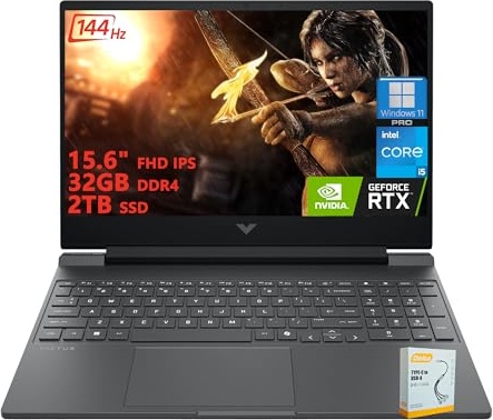 HP Victus 15 Gaming Laptop, RTX 3050 6 GB, i5-13420H, 15.6" FHD 144Hz, 32 GB DDR4, 2 TB SSD Image