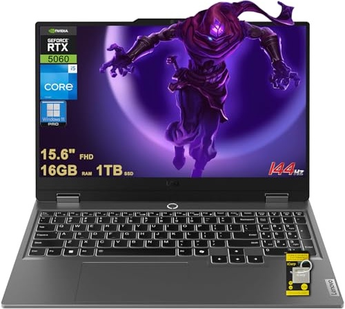 Lenovo LOQ Gaming Laptop, RTX 5060, i5-13450HX, 15.6" FHD 144Hz, 16 GB RAM, 1 TB SSD Image