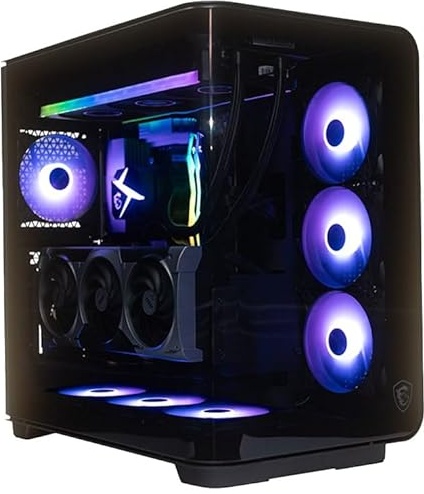 [2025] MSI Vision Elite ZS 9NVZ-1481US (AMD Ryzen 9 9900X3D, 128GB DDR5 RAM, 2X 2TB NVMe SSD, NVIDIA GeForce RTX 5090, Windows 11 Pro) Gaming Desktop PC Image